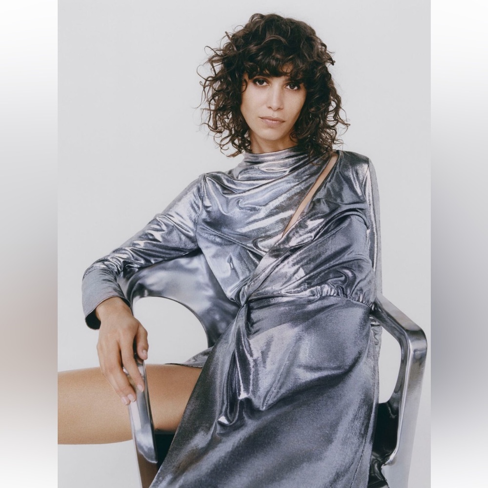Limited edition Zara metallic dress